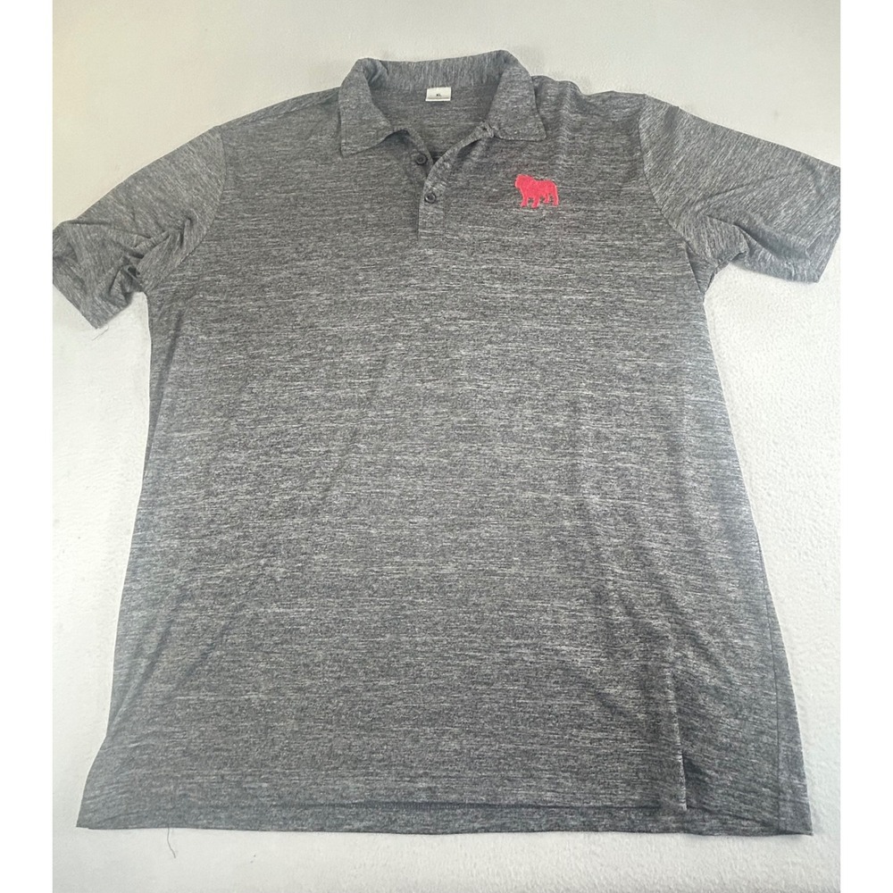 Unbranded Polo Shirt Mens XL Gray Georgia Bulldogs Gameday Athleisure 02332